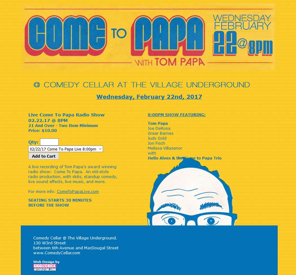 Comedy Cellar work